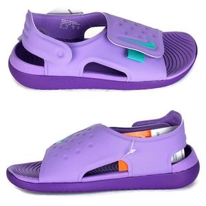 NWT Nike sunray adjust 5 girls violet sandals